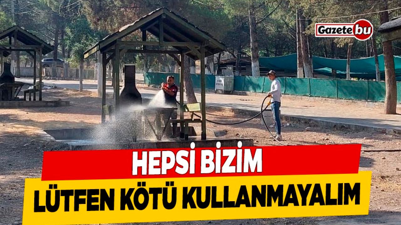 Burdur Belediyesi Halk Plajı Piknik Alanı Temizleniyor