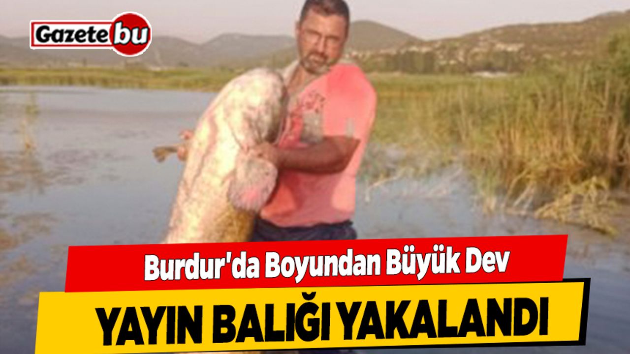 Burdur'da Dev Yayın Balığı Yakalandı