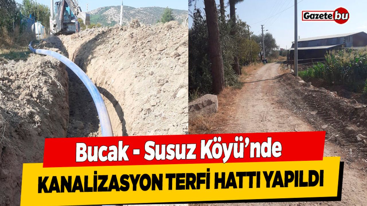 Bucak - Susuz Köyü'nde Kanalizasyon Terfi Hattı Yapıldı