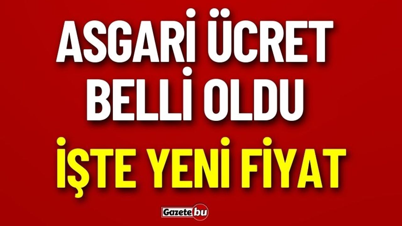 ASGARİ ÜCRET BELLİ OLDU İŞTE YENİ FİYAT.!!
