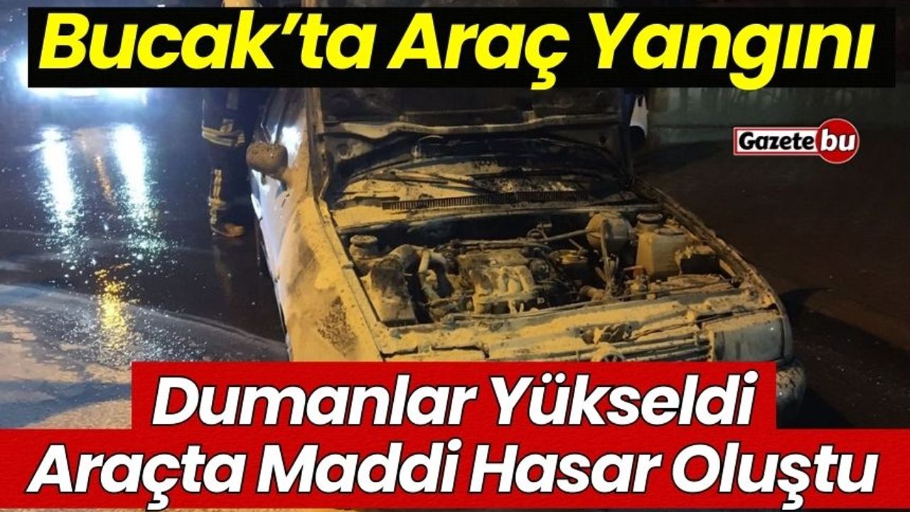 Bucak'ta Araç Yangını Maddi Hasar Meydana Geldi