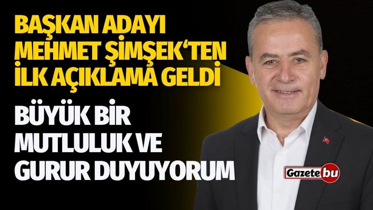 AK Parti Burdur Başkan Adayı Mehmet Şimşek'ten İlk Açıklama Geldi