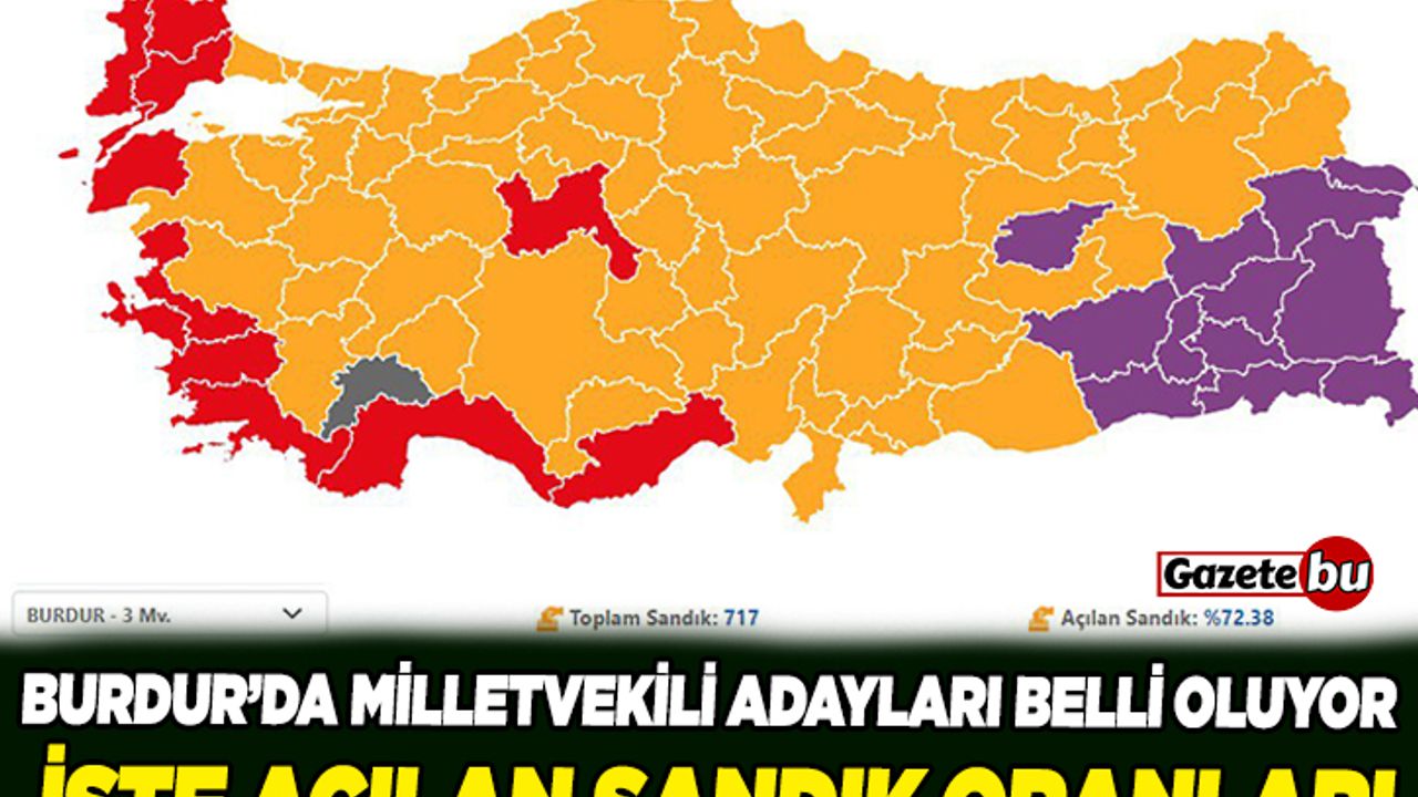Burdur'da Milletvekili sonuçları