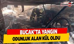 Bucak'ta Yangın : Odunluk Alan Kül Oldu