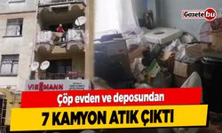 Çöp Evden Ve Deposundan 7 Kamyon Atık Çıktı