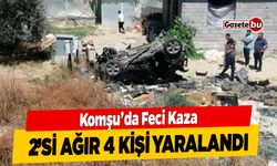 Komşu'da Feci Kaza : 2'si Ağır 4 Kişi Yaralandı