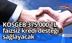 Son Dakika: KOSGEB 375.000 TL faizsiz kredi desteği sağlayacak