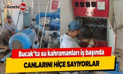 Bucak’ta su kahramanları iş başında
