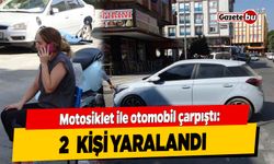 Motosiklet ile otomobil çarpıştı: 2 yaralı