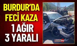 Burdur'da Feci Kaza: 1'i Ağır 3 Yaralı Var