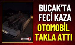 Bucak'ta Feci Kaza : Otomobil Takla Attı