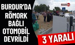 Burdur'da Feci Kaza Otomobil Devrildi 3 Yaralı