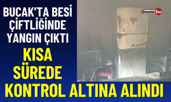 Bucak'ta Besi Çiftliğinde Çıkan Yangın Kontrol Altına Alındı