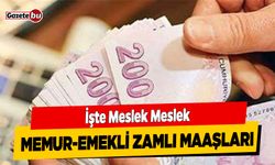 İşte meslek meslek memur-emekli zamlı maaşları