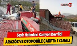 Devrilen Kamyon Arazöz ve Otomobile Çarptı: 1 Yaralı