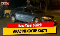 Kaza Yapan Sürücü Aracını Koyup Kaçtı