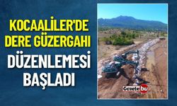 Kocaaliler'de Dere Güzergahı Düzenlemesi Başladı