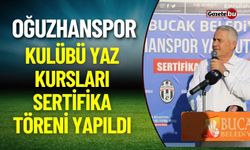 Bucak Belediyesi Oğuzhanspor Sporcuları Sertifikalarını Aldı