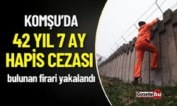 Komşuda 42 yıl 7 Ay Cezası Olan Firari Yakalandı