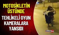 Motosikletin Üstünde Tehlikeli Oyun Kameralara Yansıdı