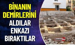 Binanın Demirlerini Aldılar Enkazı Bıraktılar