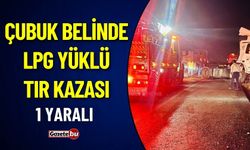 Çubuk Belinde LGP Yüklü Tır Kaza Yaptı 1 Yaralı