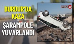 Burdur'da Otomobil Şarampole Yuvarlandı: 1 Yaralı