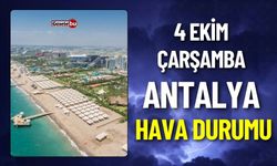 4 Ekim Antalya ve Antalya İlçeleri Hava Durumu