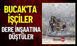 Bucak Onaç Mahallesi'nde Dere İnşaatına Düşen İşçiler Kurtarıldı