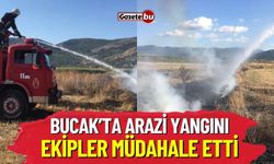 Bucak'ta Arazi Yangını: İtfaiye Müdahale Etti