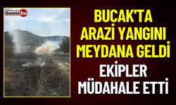 Bucak'ta Arazi Yangınına Ekipler Müdahale Etti