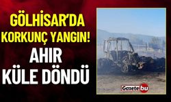 Burdur'da Ahır Yangını: 20 Saman Balyası ve 1 Traktör Yandı