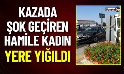 Kazada Şok Geçiren Hamile Kadın Yere Yığıldı