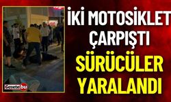 İki Motosiklet Çarpıştı Sürücüler Yaralandı