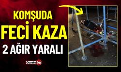 Motosiklet Demir Yığınlarına Çarptı: 2 Ağır Yaralı