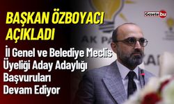 Başkan Özboyacı Açıkladı: Başvurular Devam Ediyor