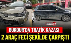 Burdur'da Trafik Kazası: 2 Araçta Maddi Hasar