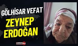 Gölhisar Vefat Haberi: Zeynep Erdoğan