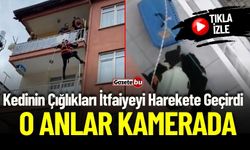 Kedinin Çığlıkları İtfaiyeyi Hareket Geçirdi ! O Anlar Kameraya Yansıdı