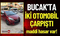 Bucak'ta İki Otomobil Çarpıştı