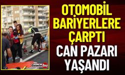 Manavgat'ta Otomobil Bariyerlere Çarptı: 4 Yaralı