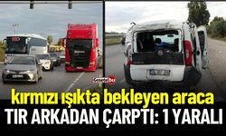 Kırmızı Işıkta Bekleyen Araca Tır Arkadan Çarptı: 1 Yaralı