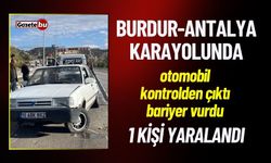 Burdur-Antalya Karayolunda Trafik Kazası: 1 Yaralı