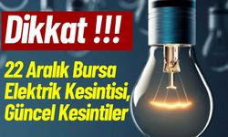 22 Aralık Bursa Elektrik Kesintisi, Güncel Kesintiler