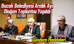 Bucak Belediyesi Aralık Ayı Olağan Toplantısı Gündemi