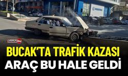 Bucak'ta Trafik Kazası: Araç Bu Hale Geldi!