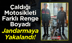 Çaldığı Motosikleti Farklı Renge Boyadı: Jandarmaya Yakalandı!