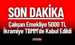 SON DAKİKA - Çalışan Emekliye 5000 TL İkramiye TBMM'de Kabul Edildi