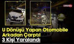 U Dönüşü Yapan Otomobile Arkadan Çarptı! 3 Kişi Yaralandı