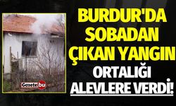 Burdur'da sobadan çıkan yangın ortalığı alevlere verdi!